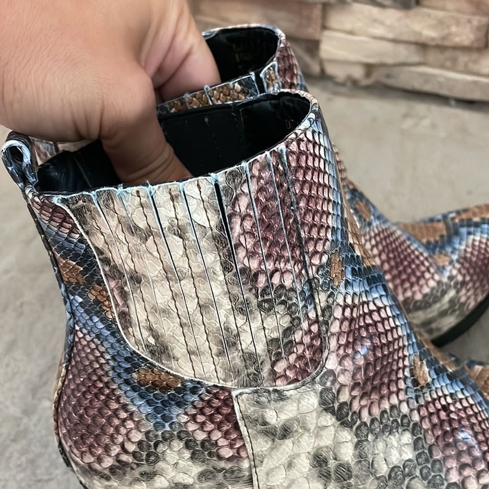 A Rider Girl blue snakeskin booties - Picture 10 of 11